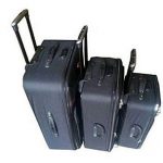 SQ Professional Luggage Hard Shell Explora Black Design 3 In 1set